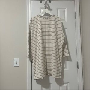 COS cream/black stripe oversized top/shirtdress